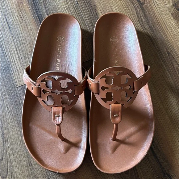Tory Burch Tan Slide Sandals - Picture 2 of 6